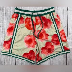 EUC! Nike DNA Basketball Shorts DV0012-072 Baggy Wide Bone Floral Sz Large